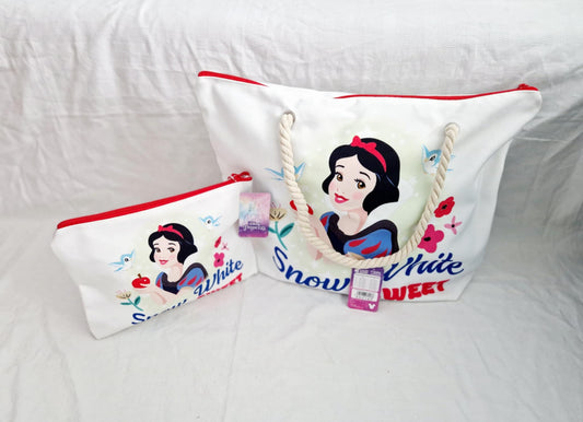 Sac de plage et Trousse Blanche Neige