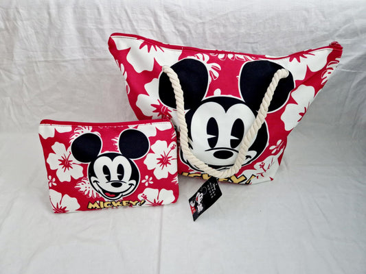 Sac de plage et Trousse Mickey Hawaii