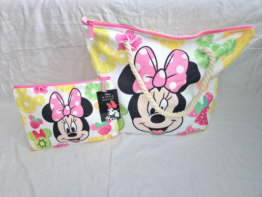 Sac de plage et Trousse Minnie Fruit