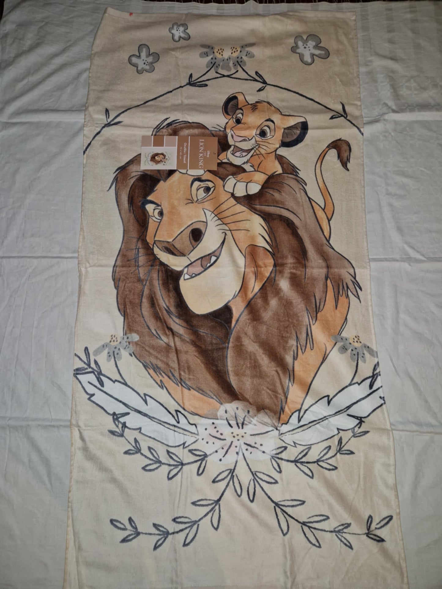 Serviette de bain Simba&Mufasa